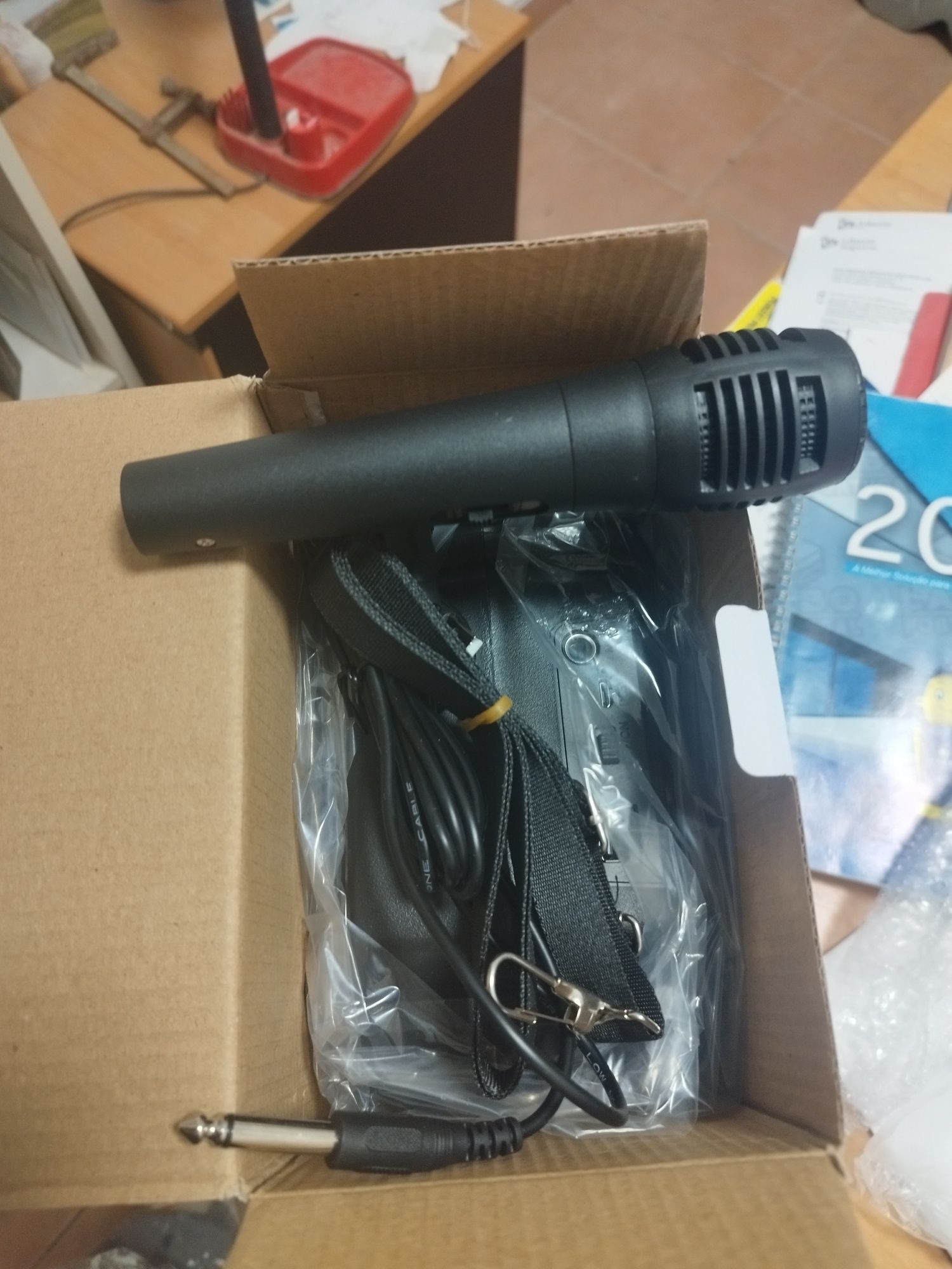 Coluna e microfone