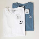 Оригінальна біла / блакитна футболка Puma CL Small Logo / S, M, L, XL