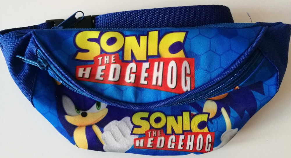 Saszetka Nerka SONIC HEDGEHOG + Portfel  wzór 2  NOWE komplety