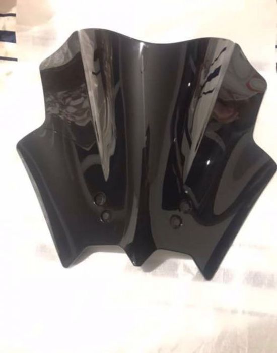 Viseira alta ktm duke 125 ou 200 ou 390 briseira vidro frontal bolha r