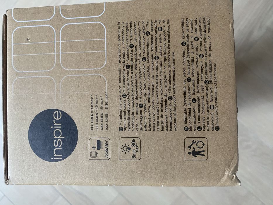 Nowy kinkiet solarny lampa solarna booster inspire Loma ip44 z akumula