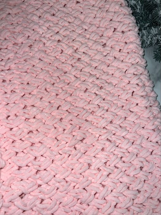 Дитячий плед із алізе пуфі 80х80 см