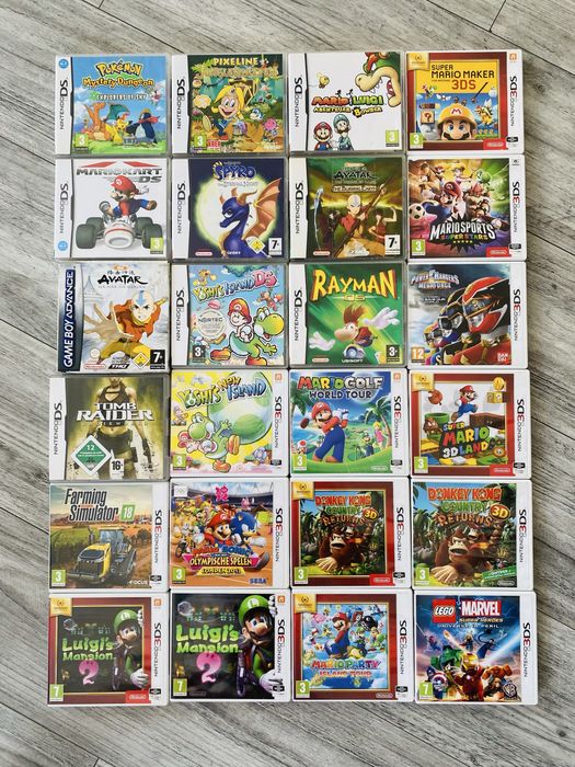 Gry Nintendo 3DS 2DS DS Super Kolekcja Zestaw Gra Pokémon Mario