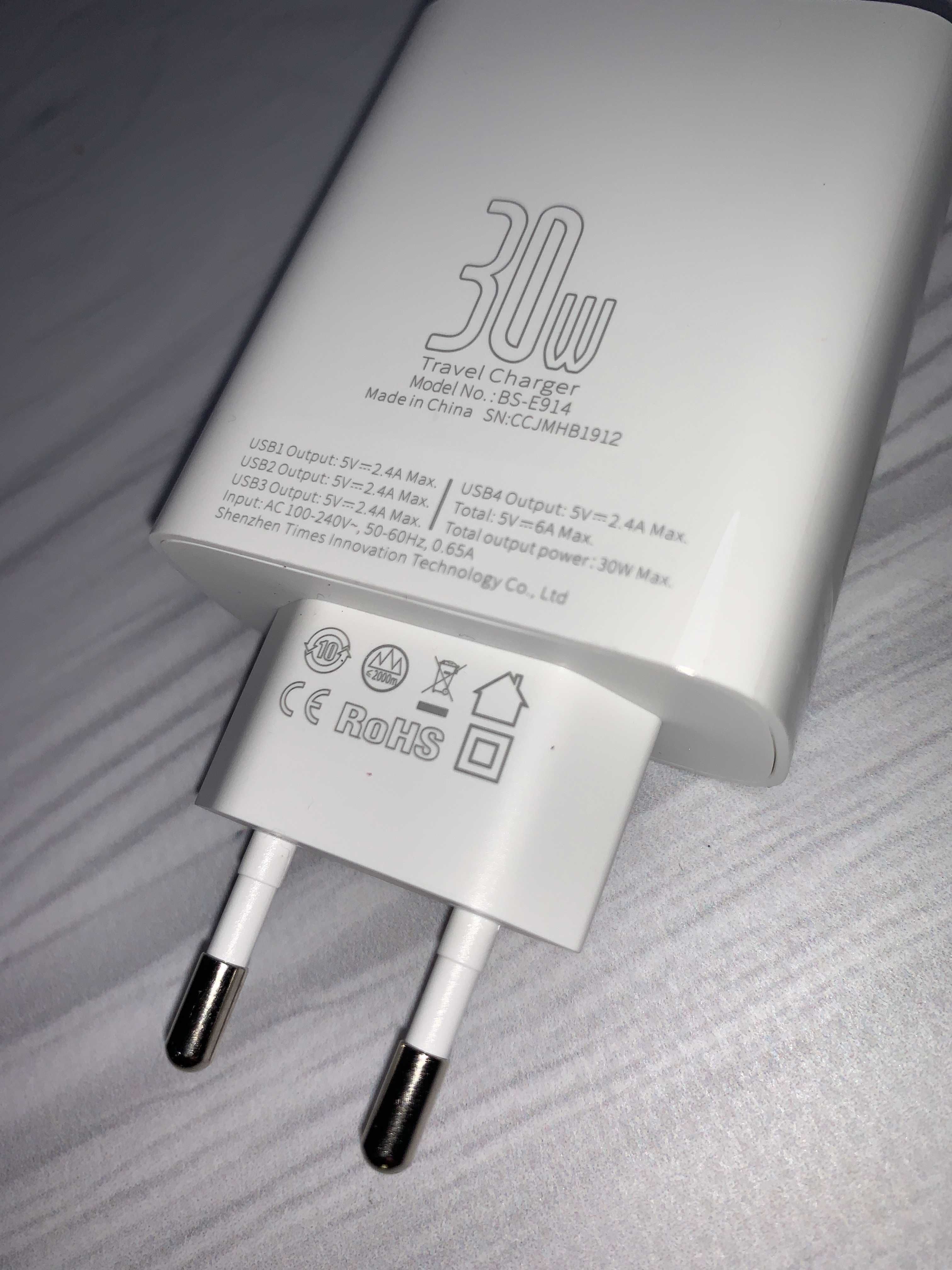 Baseus 30W (обмен/продажа) 4 usb Digital Display power adapter