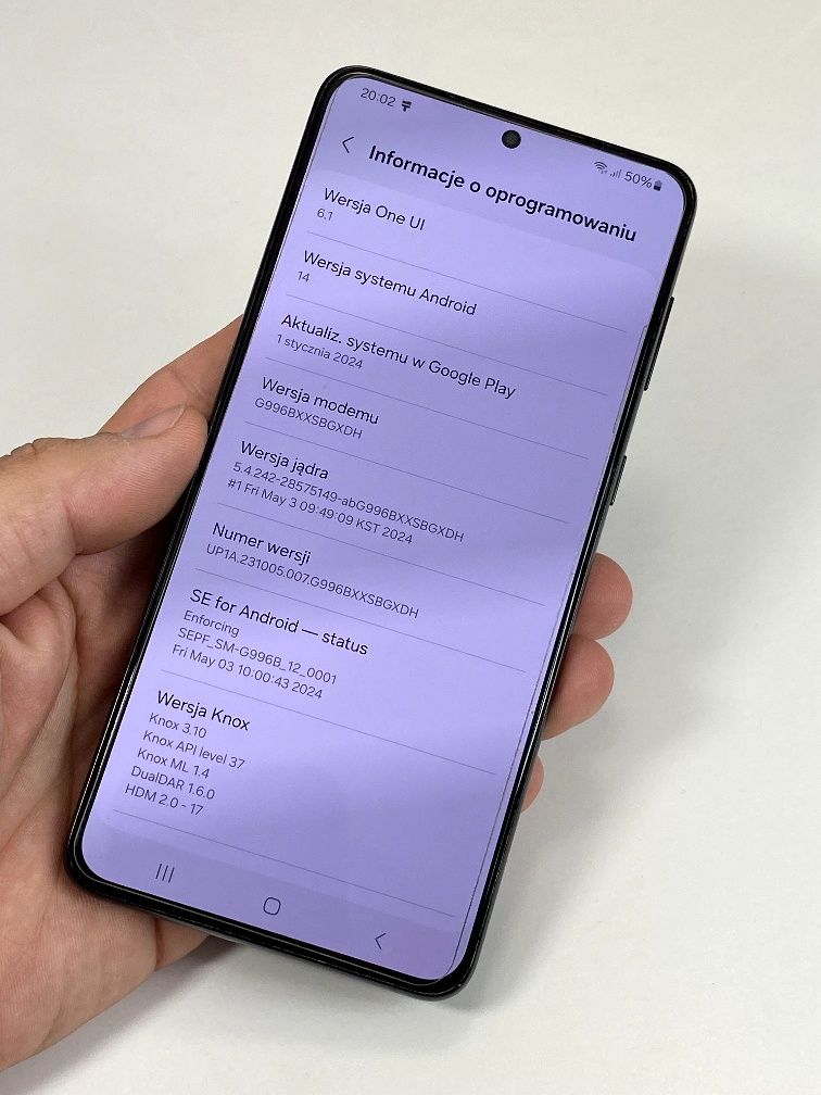 Samsung Galaxy S21+ plus 5G 8/256GB, pelen komplet, swietny stan, GW