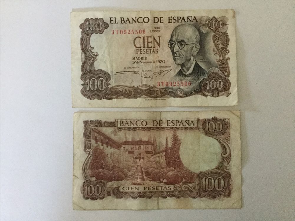 Notas de 100 Pesetas