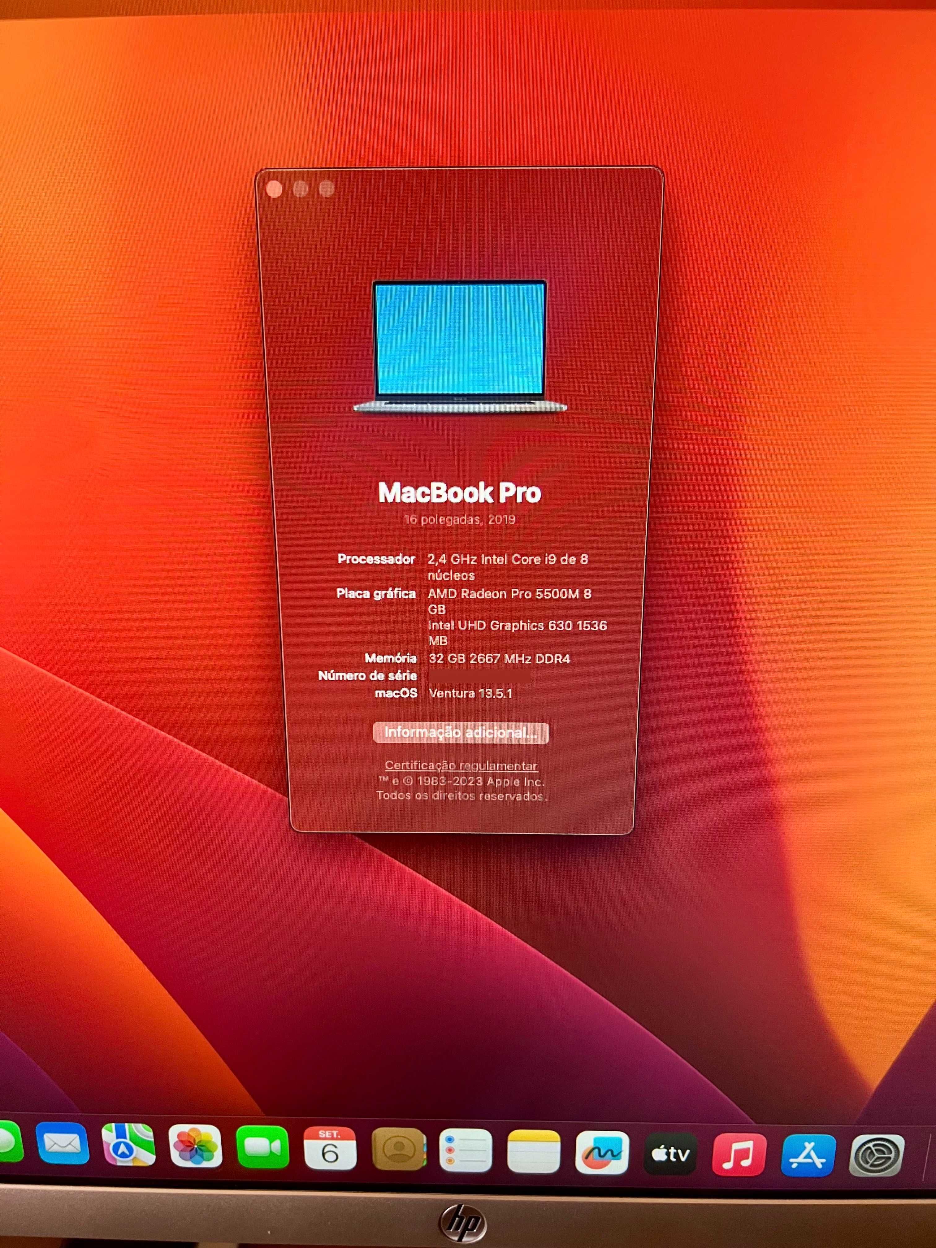 MacBook Pro 16" 2019 ( 2TB SSD / 32GB / i9 ) TOPO - Topcase sem ecrã