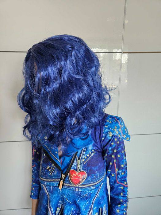 Strój Evie / Mal Disney Descendants + peruka – kostium cosplay 130 cm