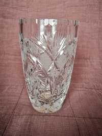 Solidny, ciężki wazon kryształ PRL