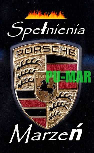 Opłatek na tort Urodziny Logo Porsche Znak Format A4