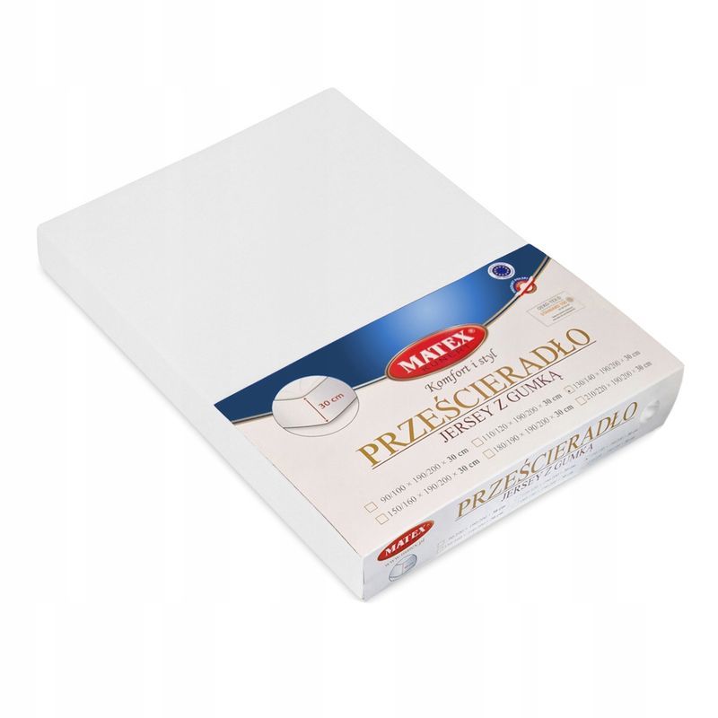 Prześcieradło 100x200 Bawełniane wys 30 z Gumką jednolite Jersey