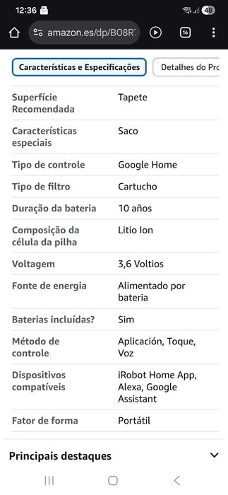 Vendo aspirador robô irobot