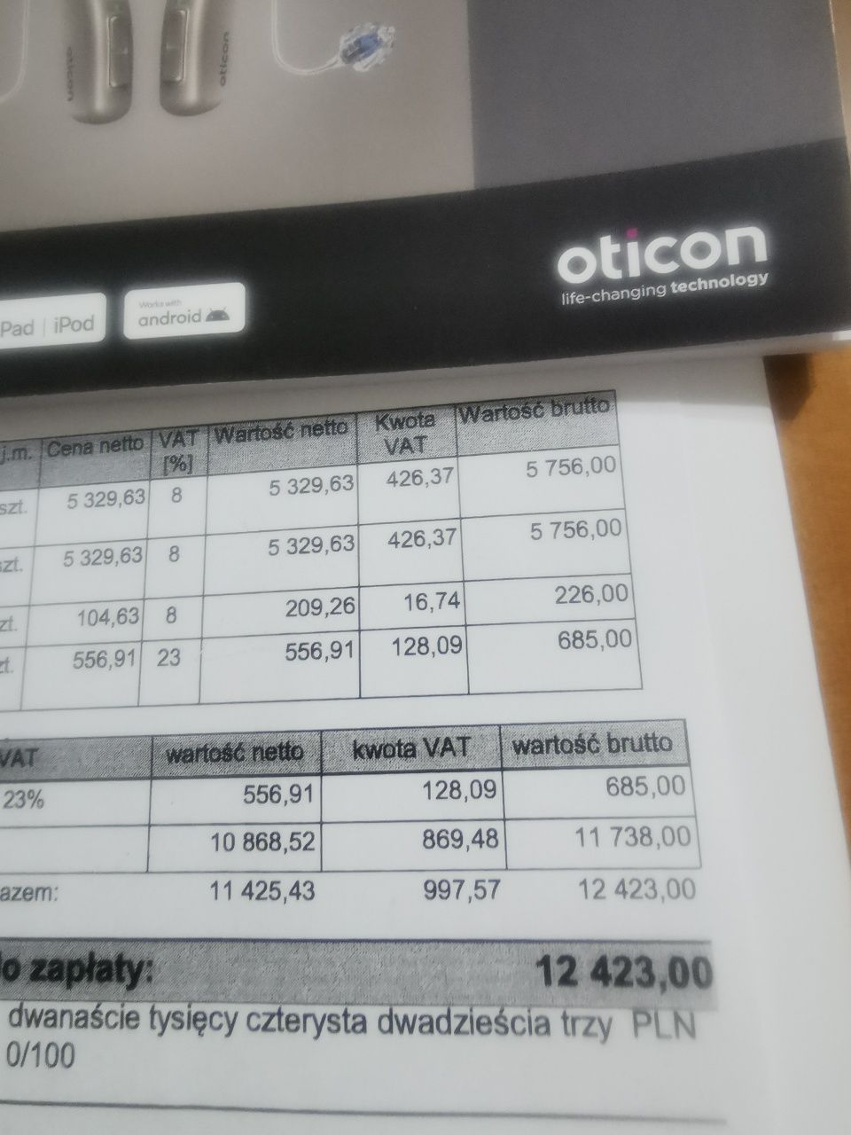 Aparat słuchowy Oticon Zircon 1 mini rite R mało używany gwarancja
