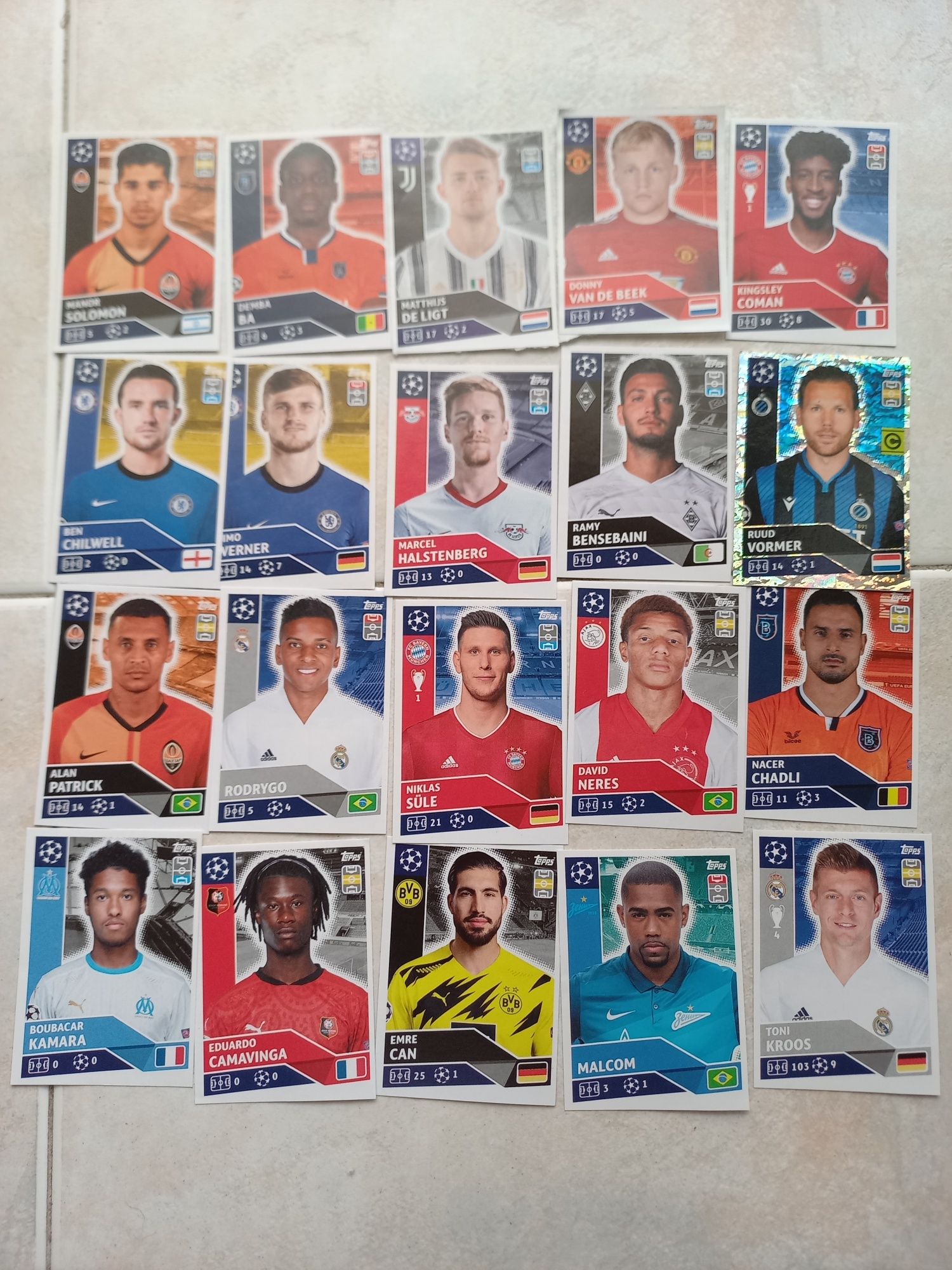Cromos topps liga dos campeões 20/21