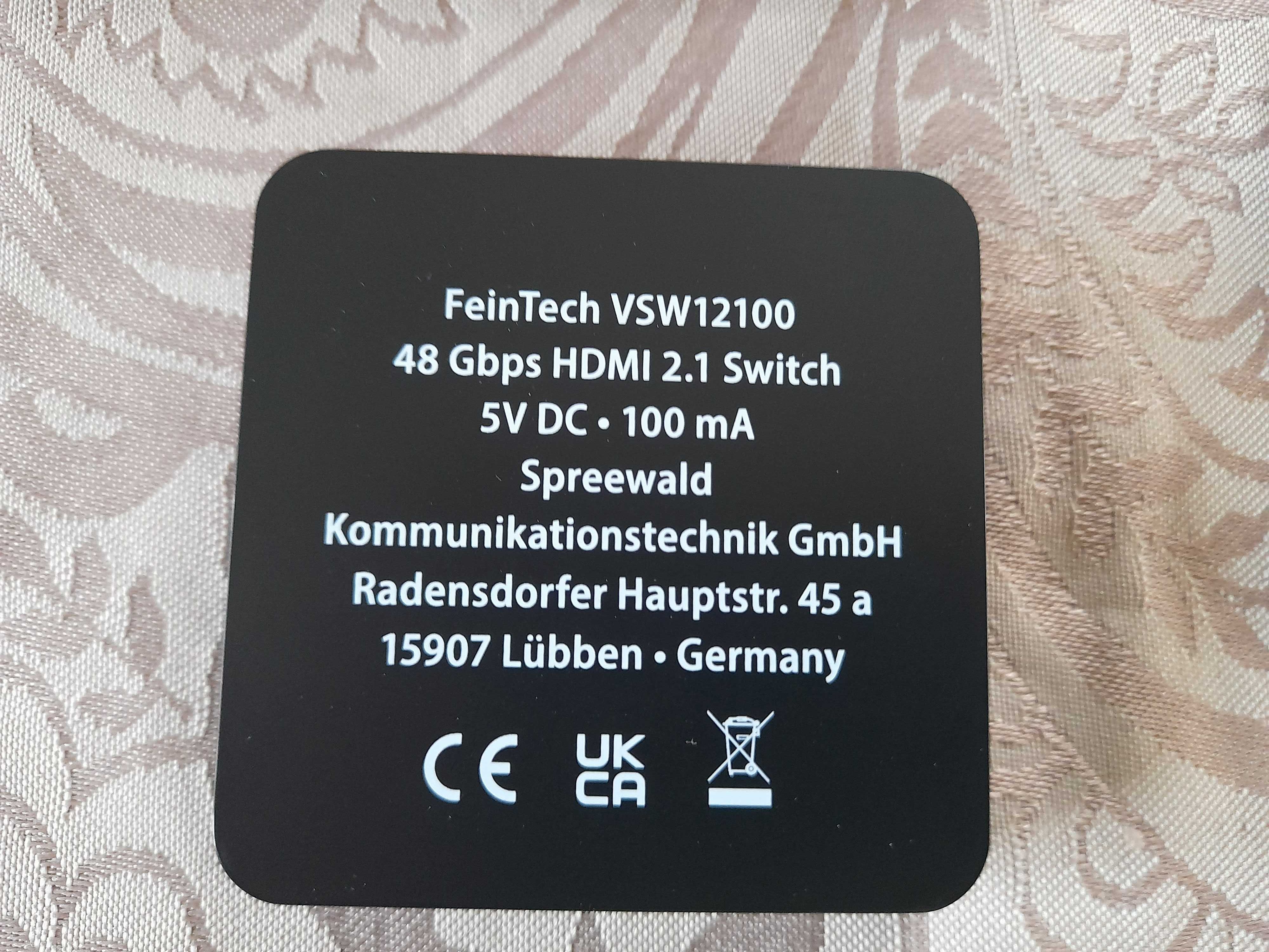 FeinTech VSW12100 Hdmi 2.1 Switch 2 w 1 Out 4K