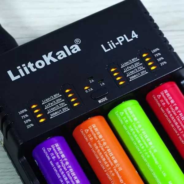 LiitoKala Lii-PL4 зарядка для аккумуляторов Li-ion LiFePO4 Ni-MH Ni-Cd