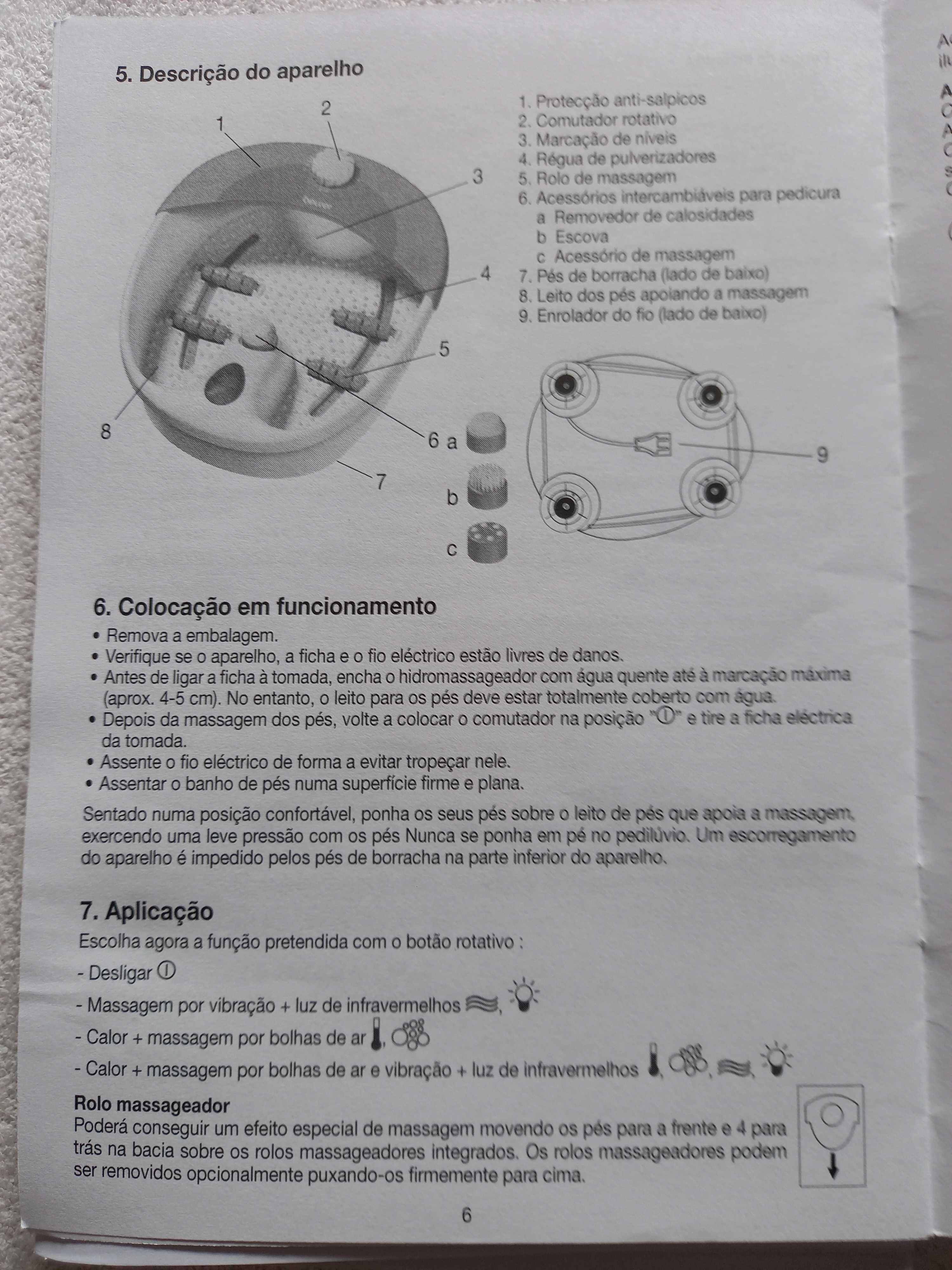 Bacia de massagem de pés BEURER