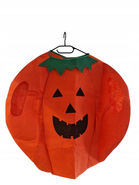 Strój dynia, kapelusz i torebka na cukierki.