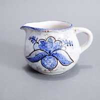 ręcznie malowany stary ceramiczny dzbanuszek mlecznik