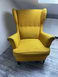 Fotel uszak musztardowy ikea
