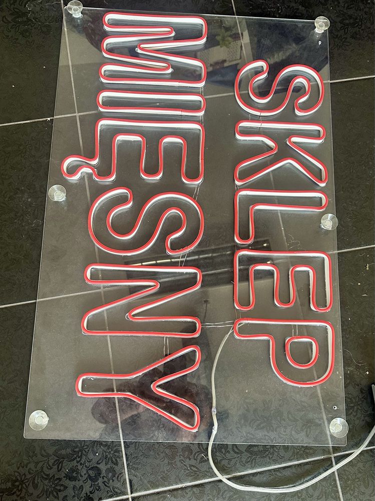 Reklama -Tablica led -neon SKLEP MIĘSNY