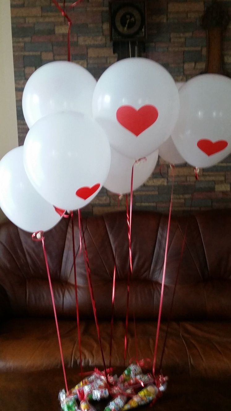 Balony serca z helem