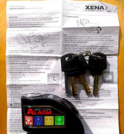 cadeado de disco para motociclo Xena XZZ6L