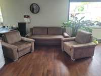 Zestaw wypoczynkowy sofa + 2 fotele stan bardzo dobry