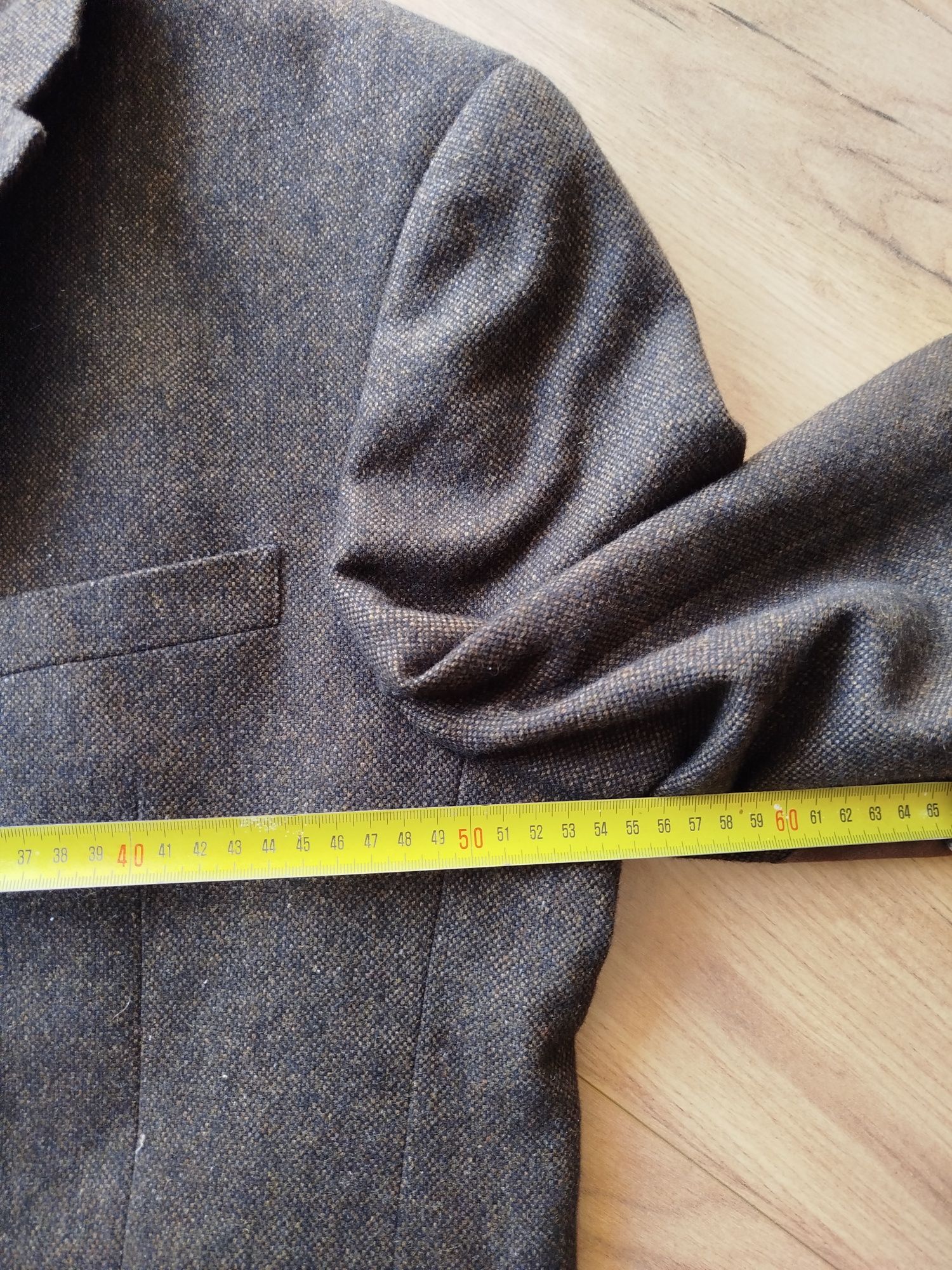 marynarka tommy wełniana old money z latami na lokciach oversize