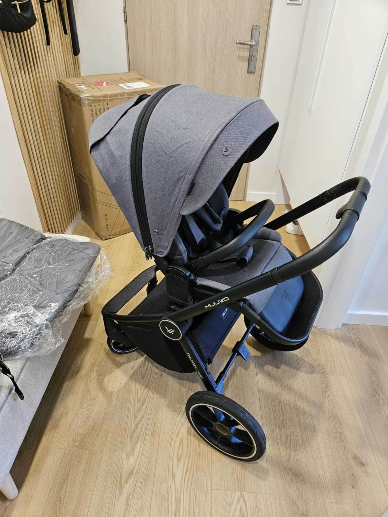 MUUVO QUICK 4.0 Iron Graphite - wózek spacerowy, spacerówka + adaptery