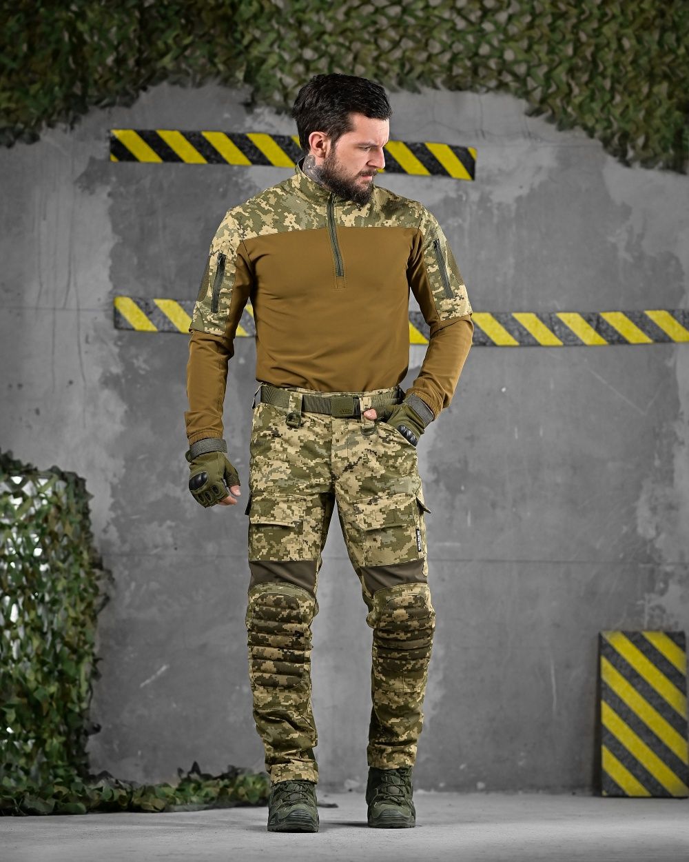 Піксель літній тактичний військовий костюм ШТАНИ + УБАКС 7.62 AMAZONKA