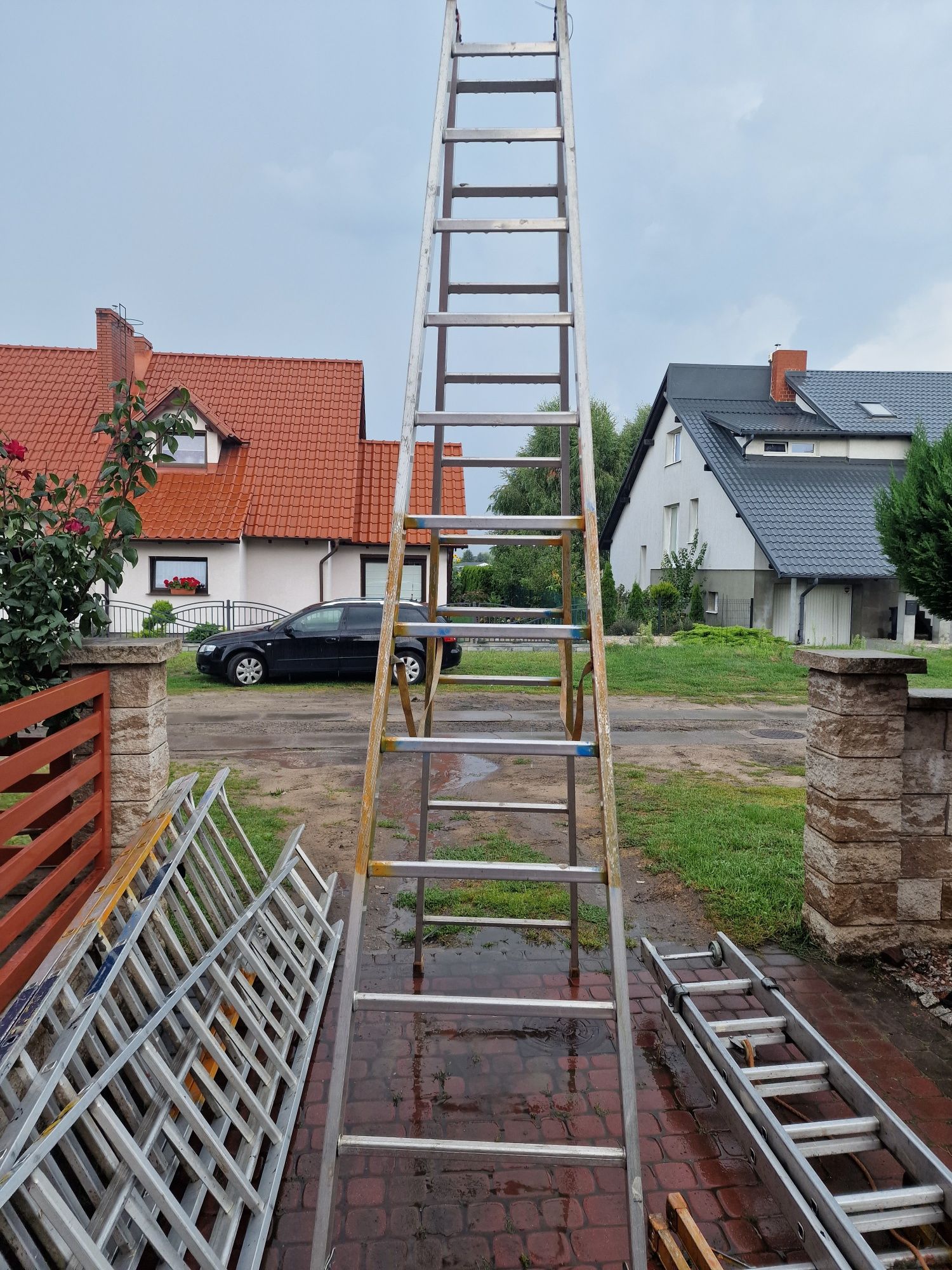 Drabina aluminiowa 2x18 ,2 x 12 , 2x 10 stopni,rozkładana jak malarska