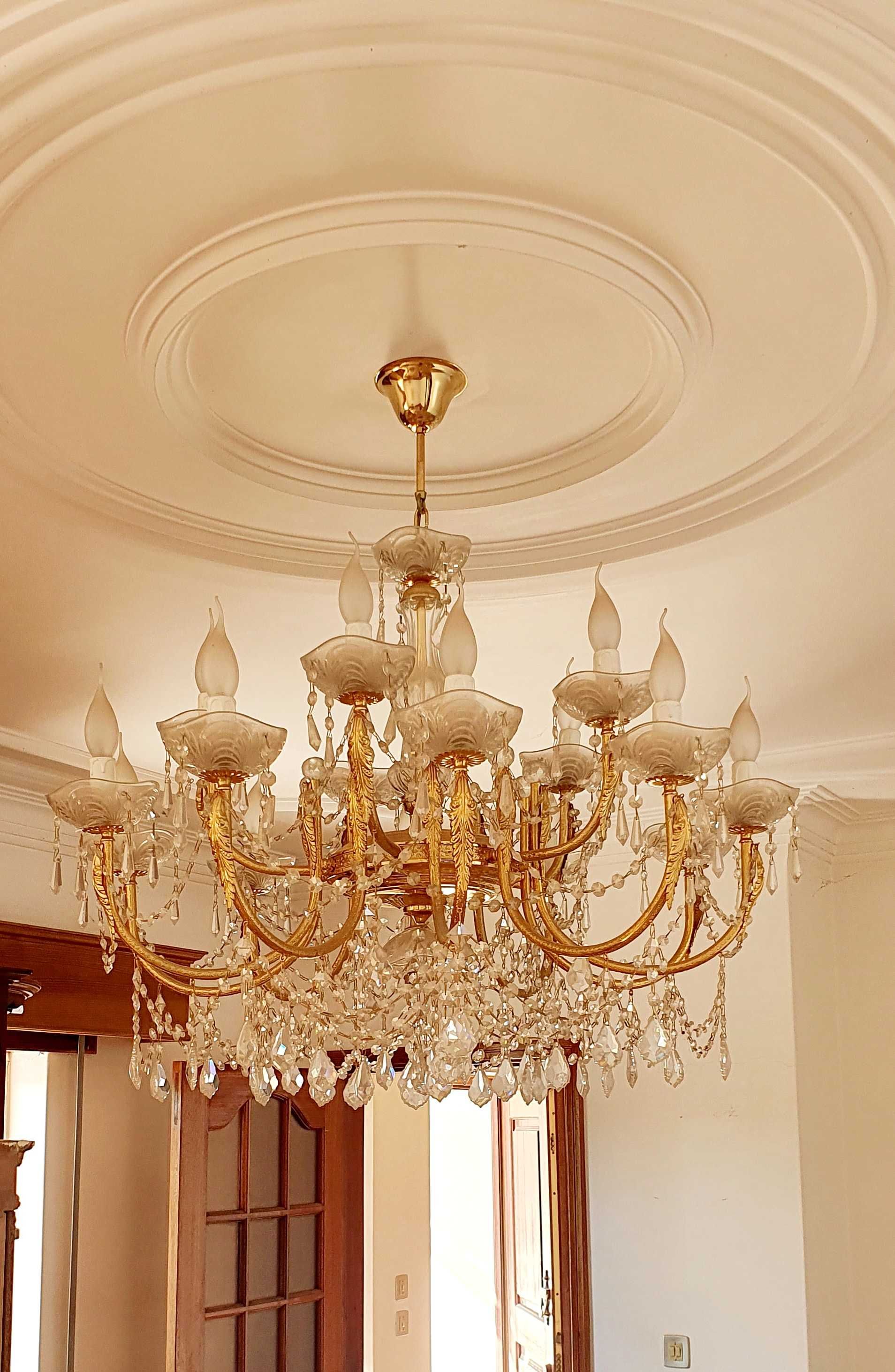 Lustre Candeeiro de cristal em bom estado