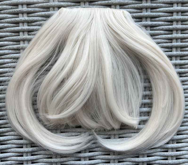Premium Ultra włosy doczepiane, platynowy blond, grzywka upiększająca