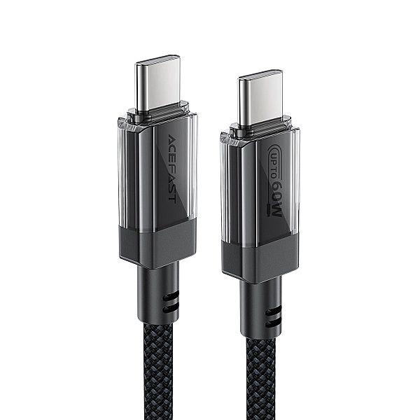 Kabel Acefast C12 USB-C / USB-C PD 60W 480Mb/s z nylonowym oplotem - c
