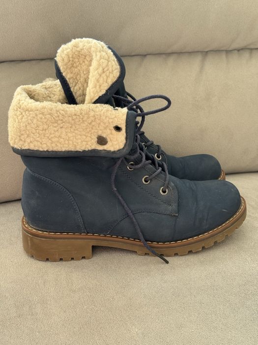 Buty zimowe trapery granatowe ocieplane damskie Jenny Fairy 39