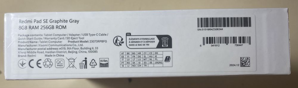 Redmi Pad SE (8/256, Graphite Grat) - новинка в упаковці