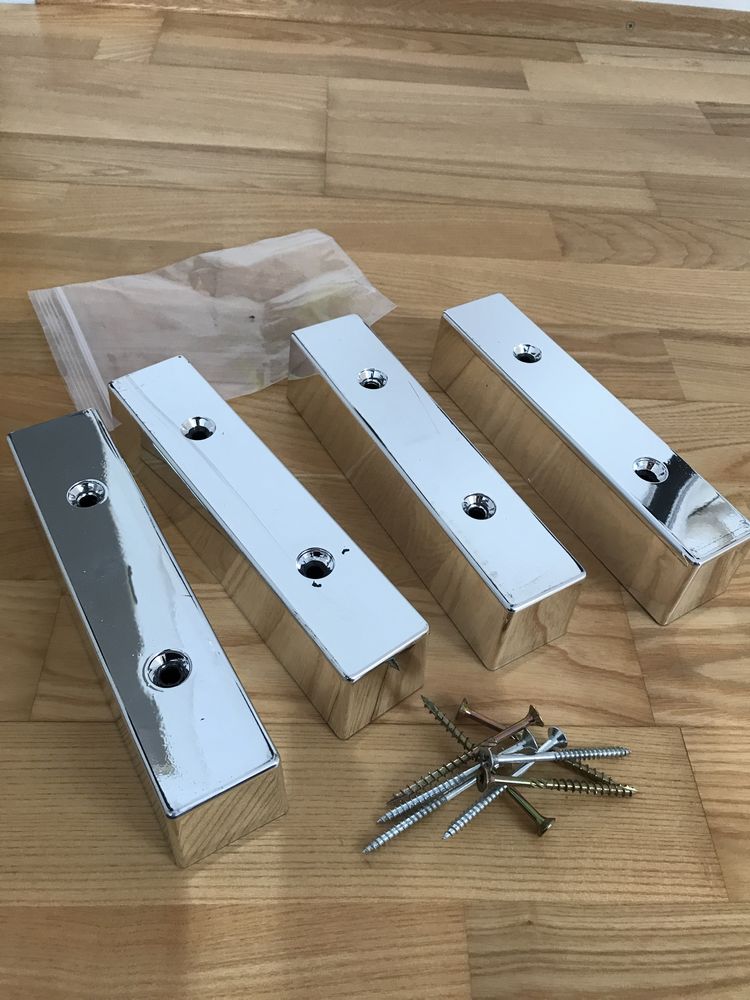Nowe chromowane Nogi meblowe 4 szt. 200x45x45