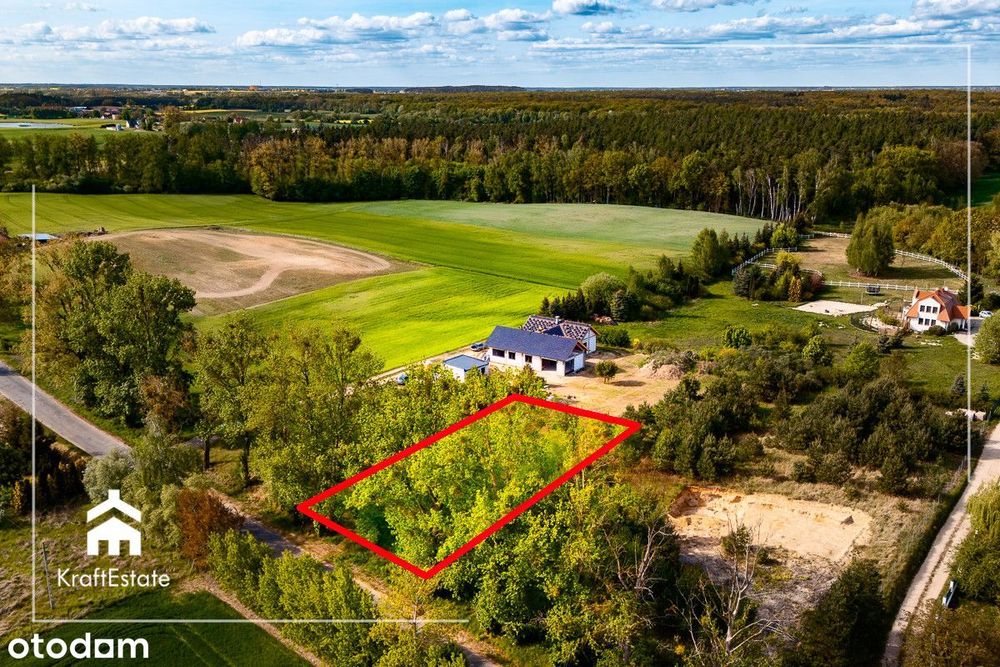 Mieściska – media, 1323m², Mpzp, pod lasem