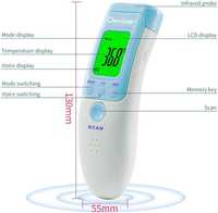 Berrcom Termômetro infravermelho digital Termômetro testa sem contacto