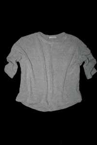 Свитшот женский бархатный M / L серый светлый бренд ZARA свитер