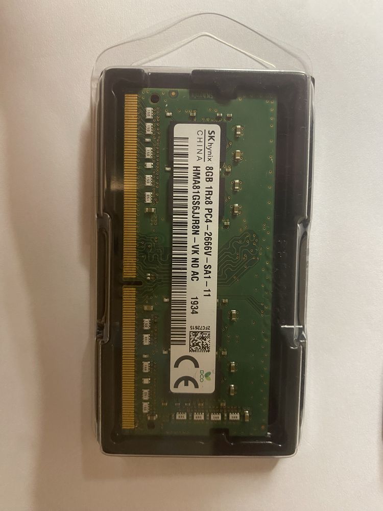 Оперативная память 8GB DDR4 SODIMM 2666Hz для ноутбуков 2 шт