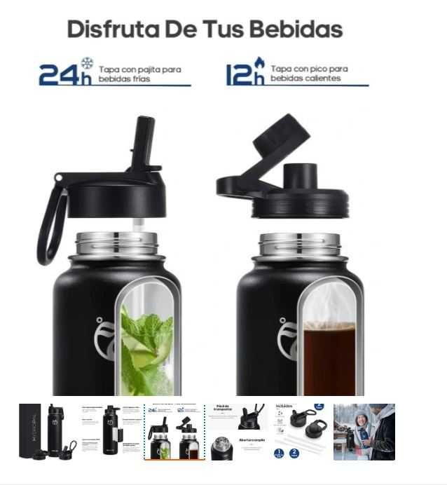 BIDON HydroPal 750ml Butelka ze stali nierdzewnej izolowana  szczelna