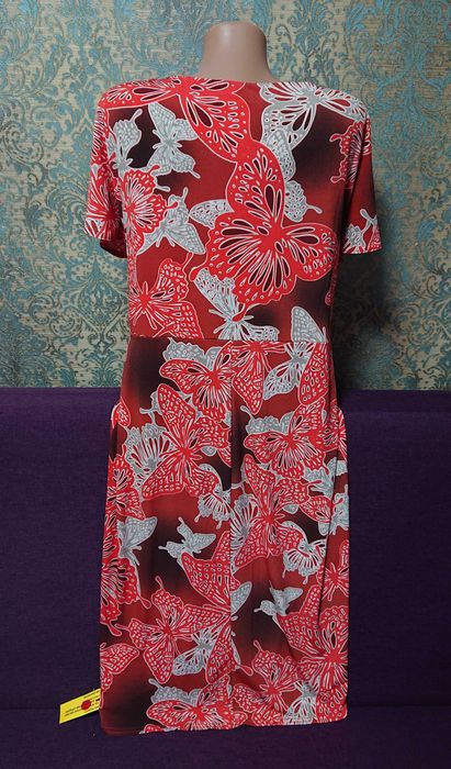 Красивое красное платье большой размер батал xl