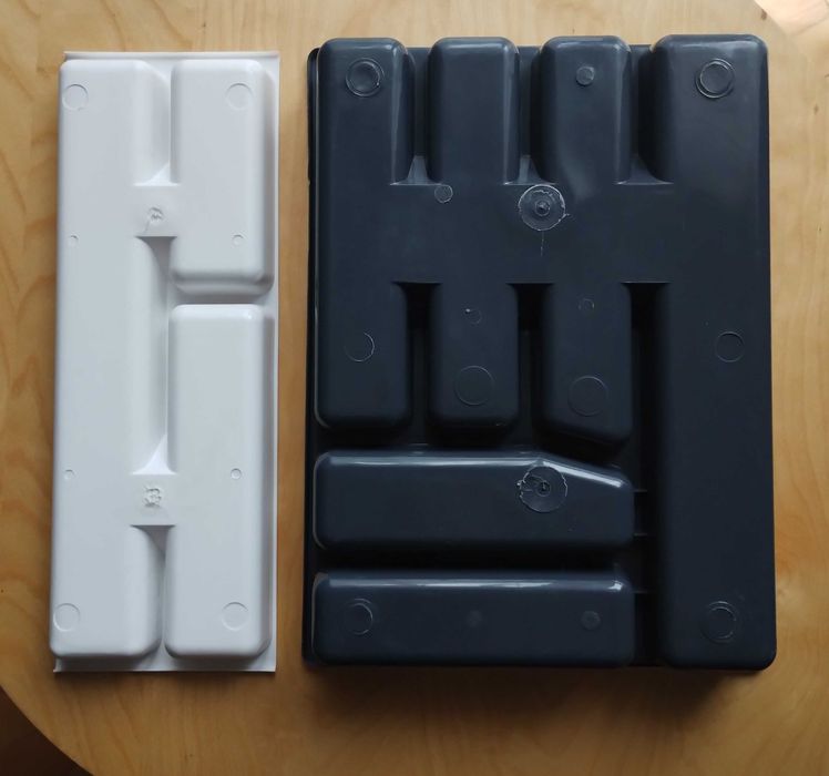 Nowy podwójny pojemnik wkład kuchenny na sztućce organizer do szuflady