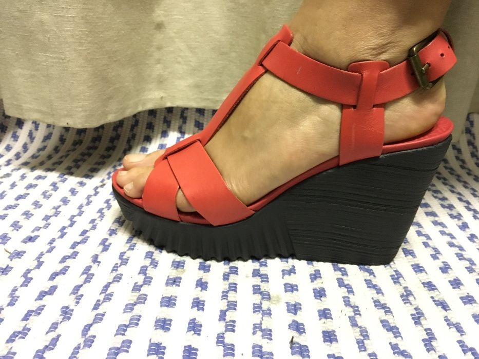 Sandálias Rockport cunha rosa salmão (39) [ULTIMO PREÇO]