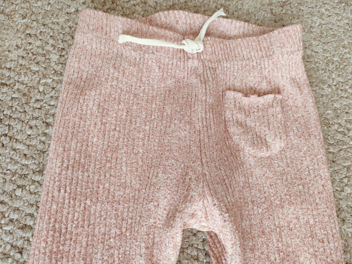 Spodnie legginsy elastyczne prążkowane Zara 92