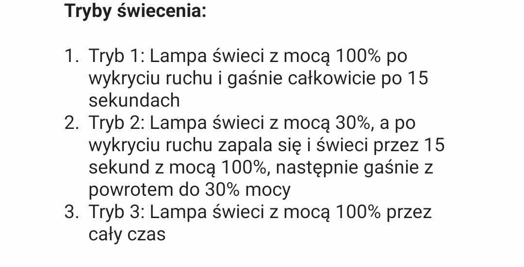 Lampka LED z czujnikiem ruchu