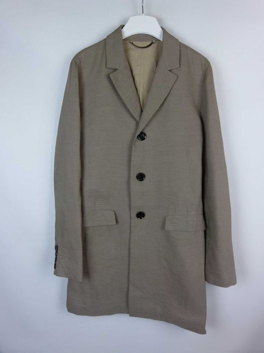 Burberry lniany płaszcz len 50 / M