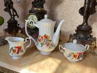 Serwis Porcelana Chodzież Kawa Herbata w Kwiaty Piękny